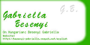 gabriella besenyi business card